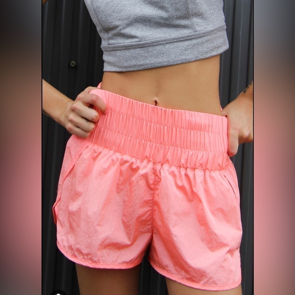 NWOT Free People, The Way Home Shorts, Small in Papaya